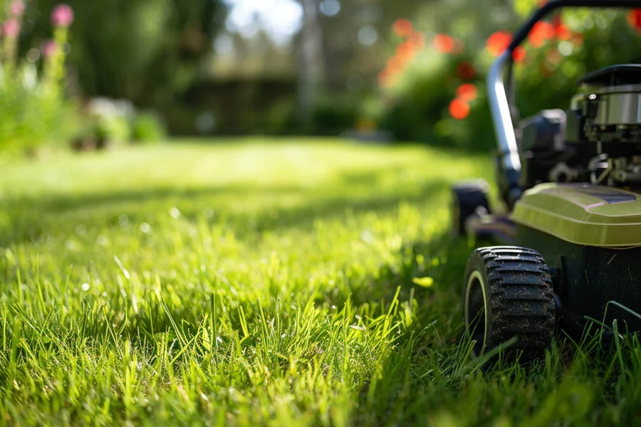 self propelled battery lawnmower