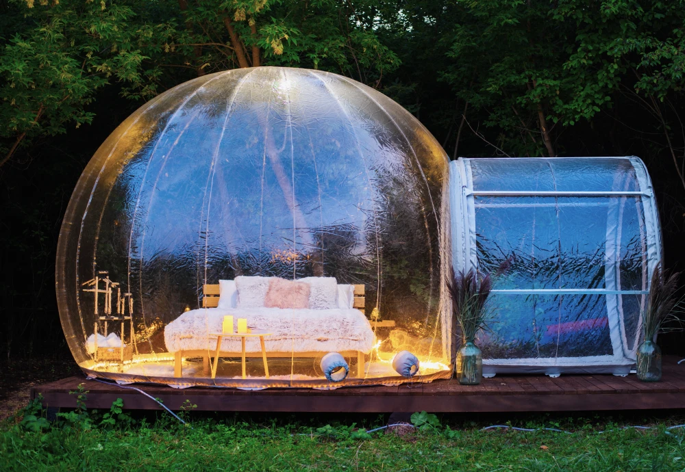 single tunnel bubble tent